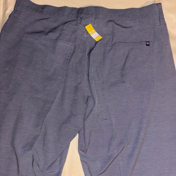 TravisMathew Mens Grey Micro Stripe Performance Golf Pants Size 34X32 Straight - Picture 2 of 5